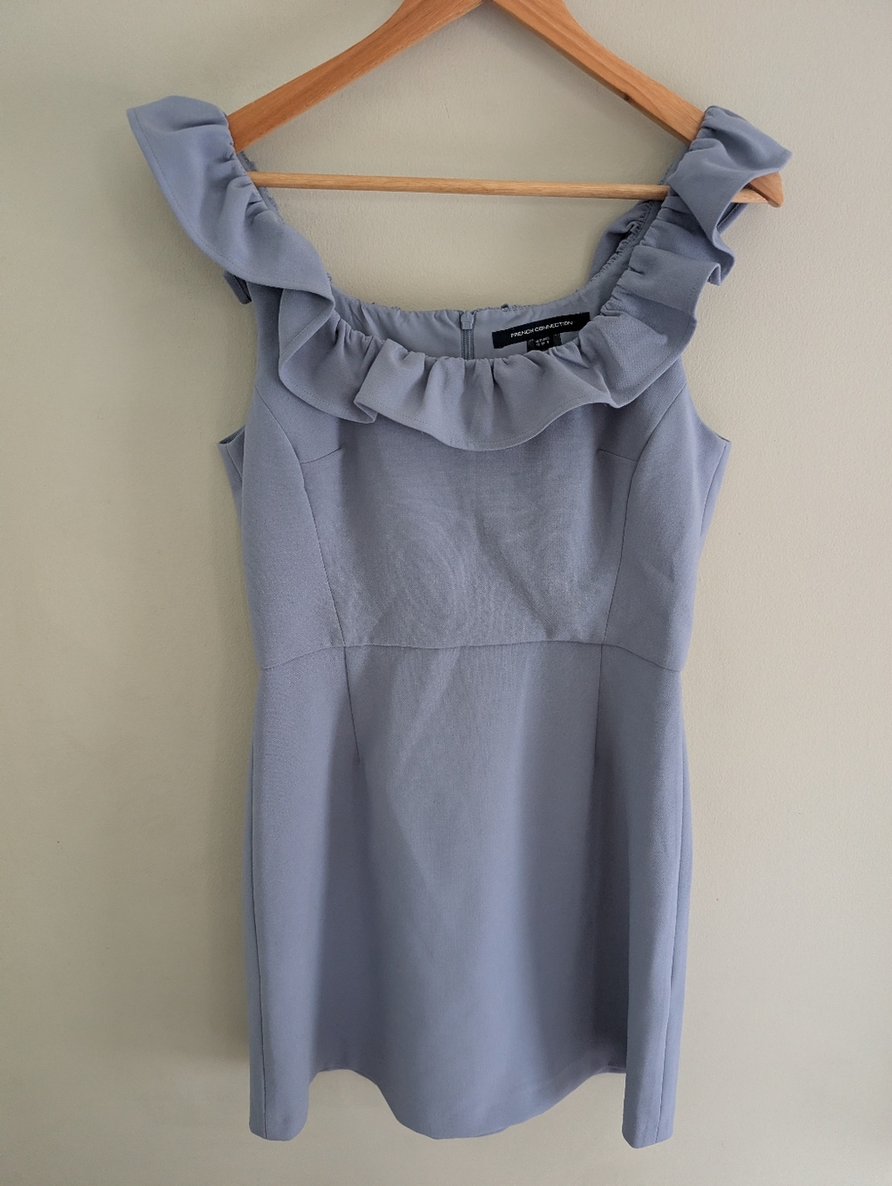 French Connection Blue Ruffle Mini Dress Size 8